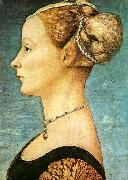 Antonio Pollaiuolo Portrait of a Girl - Panel Museo Poldi Pezzoli painting